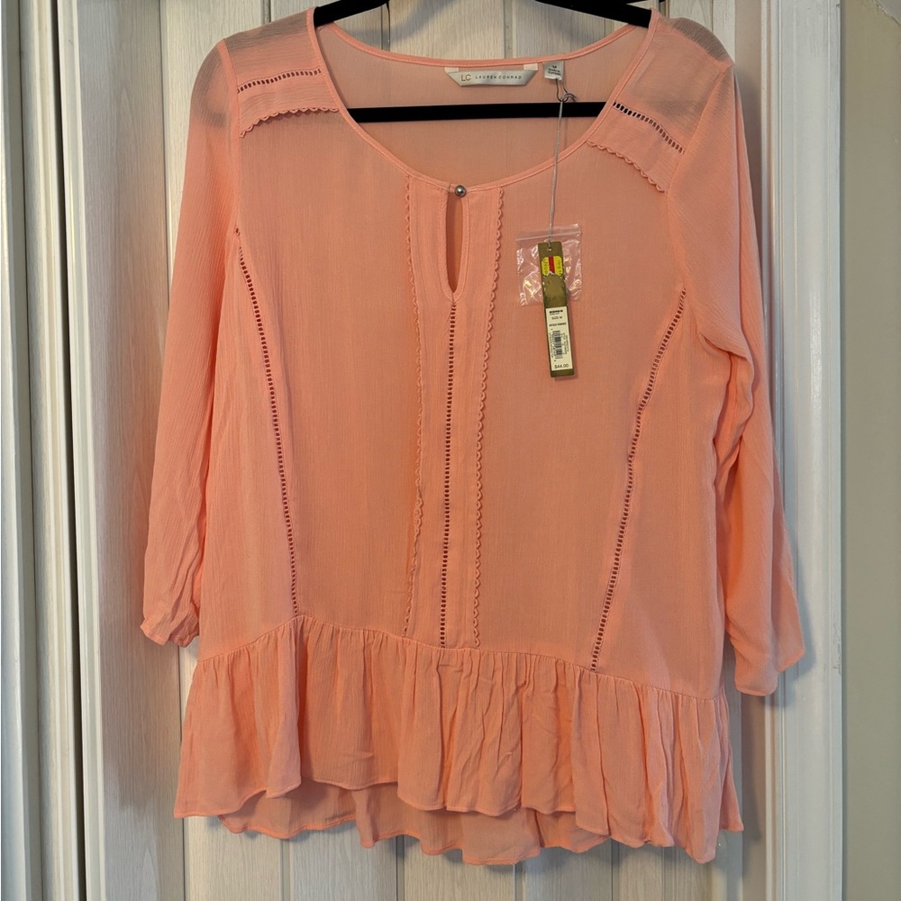 Lauren Conrad Cantaloupe Top NWT